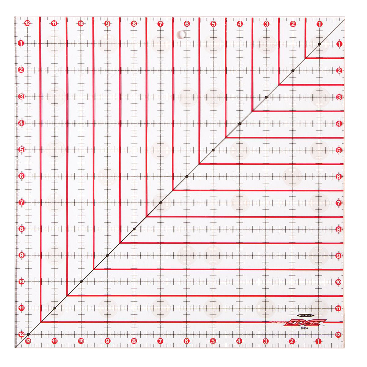 38476 (The Cutting Edge 12.5 X 12.5” Clear Ruler) - Image 2