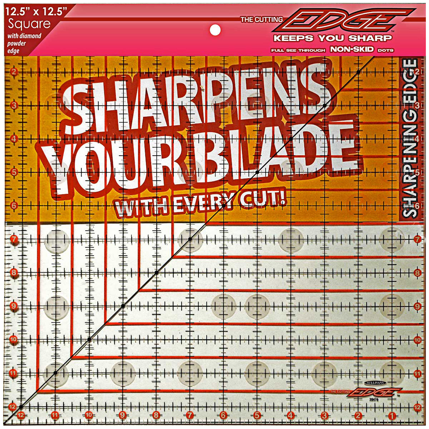 38476 (The Cutting Edge 12.5 X 12.5” Clear Ruler)